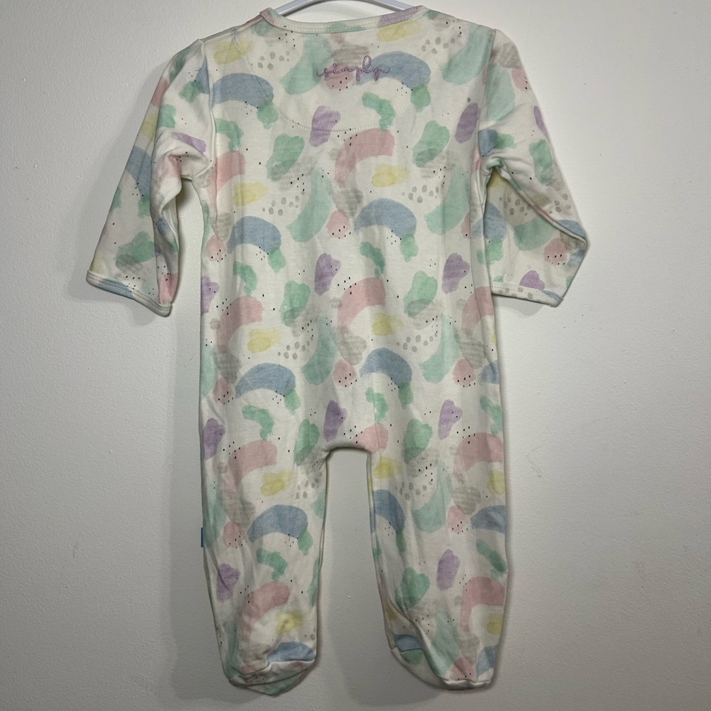 Magnetic Me Watercolor Simply Organic Cotton Footie Sleeper - Picture 2 of 5